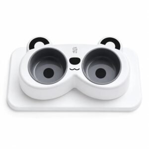Double Sided Panda Food Bowl for Pets