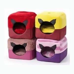 Convertible Pet House & Bed 2 in 1 with Fur